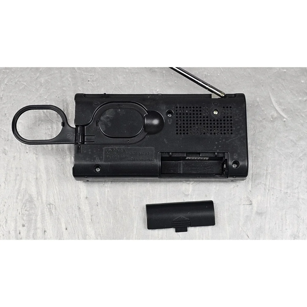 Vintage Sony ICF-380 AM/FM 2 Band Portable Radio Black Tested